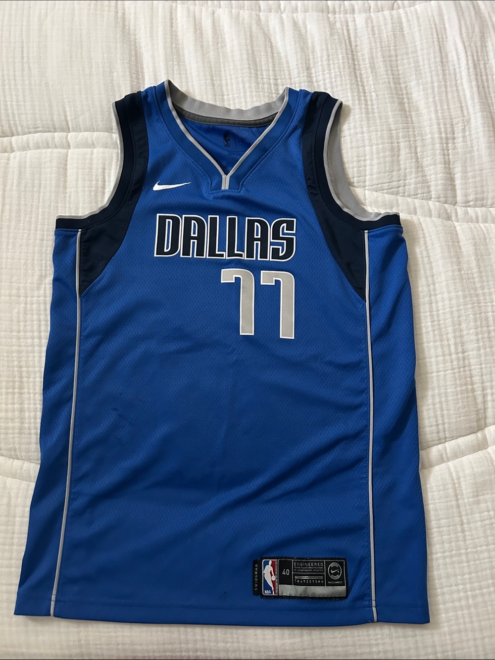 Nike Blue Dallas 77 Basketball Jersey